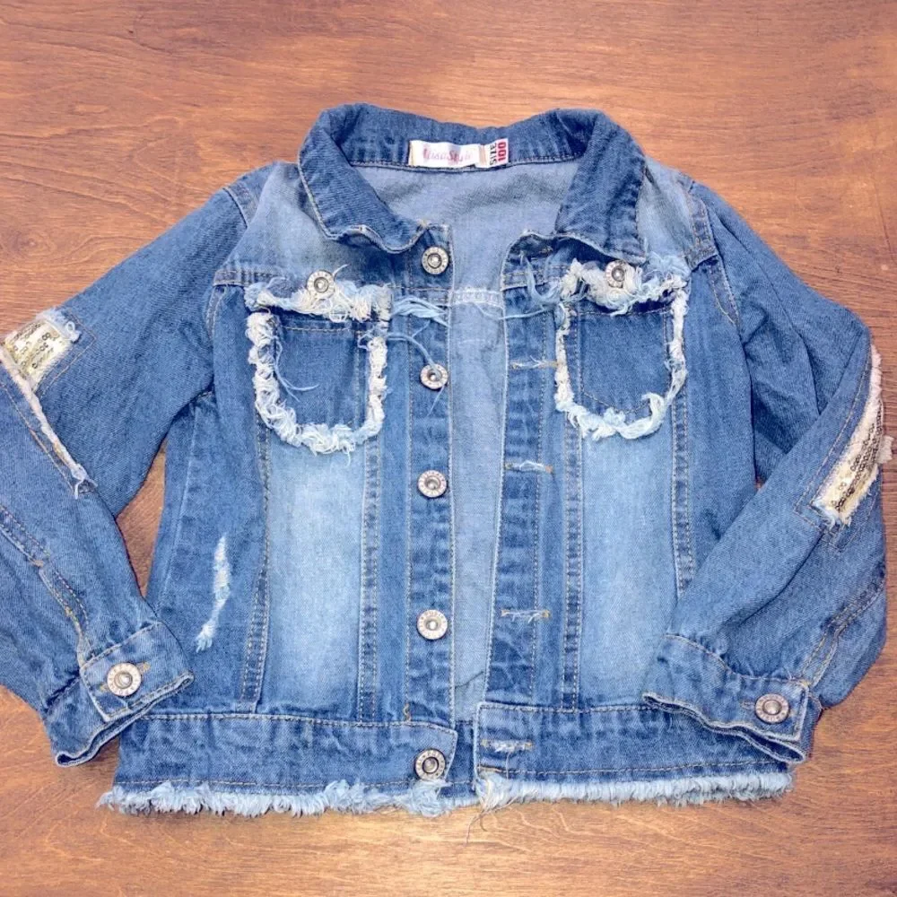 Alisa Style Girls 3-4 T Denim Jacket